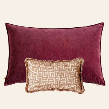 Kotabo Dekokissenset Romee – 2er-Set Kissen – Mauve &amp; Beige