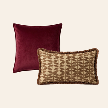 Kotabo Dekokissen-Set Sia – 2 Kissen – Magisches Mauve &amp; Kräftiges Beige