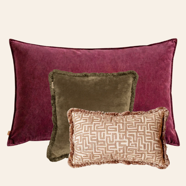 Kotabo Sofia Dekokissen-Set – 3er-Set – Mauve, Olivgrün und Beige