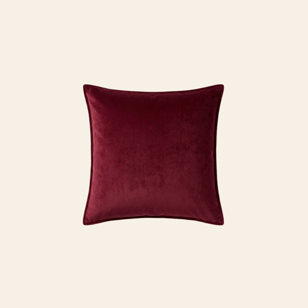 Coussin décoratif Kotabo uni bordeaux-violet – 45 x 45 cm – Magical Mauve