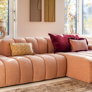 Kotabo XL Dekokissen, einfarbig bordeauxrot – 50 x 90 cm – Magisches Mauve